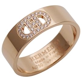 Bague anneau en or rose 18K Hermes - Hermès