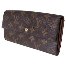 Louis Vuitton Monogram Brauner Langer Geldbeutel