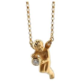 Autre Marque Collana Carrera y Carrera Motivo Angelo in Oro Giallo 18K e Diamante
