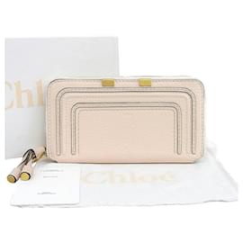 Chloé Marcie Round Long Wallet in Light Pink