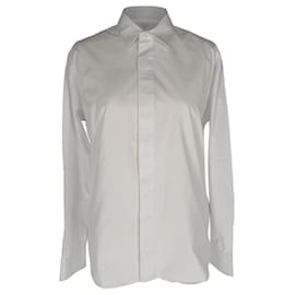 Camicia in popeline AMI Paris Ami de Coeur ricamata in cotone bianco