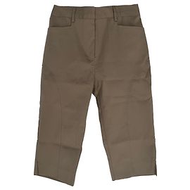 Autre Marque Die Frankie Shop Knieumspielende Tailored Capri-Hose aus beige Baumwolle