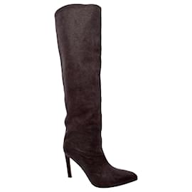 Botas altas Jude en piel de becerro marrón Paris Texas