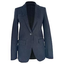 Blazer de botonadura sencilla en lana negra Isabel Marant