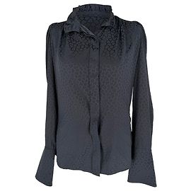 Blusa Isabel Marant con estampado animal en seda negra