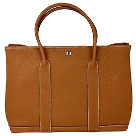 Hermès Borsa Tote Hermes Negonda Garden Party MM 36 Gold in pelle