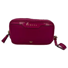 Anya Hindmarch Zipped Camera Pouch Tasche aus pinkem Nylon