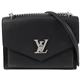 Louis Vuitton Leder Mylockme Chain Umhängetasche und Crossbody Bag Black