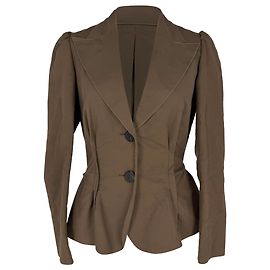 Lanvin Taffeta Blazer aus brauner Seide