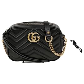 Borsa a tracolla mini matelassé GG Marmont Nera - Gucci