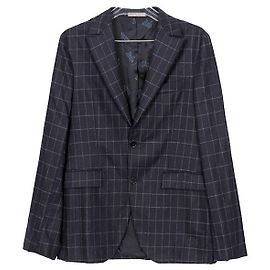 Bottega Veneta Karo-Blazer aus Woll-Kaschmir-Mischung Größe