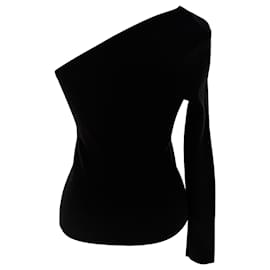 Michael Kors One Shoulder Pullover aus schwarzem Kaschmir