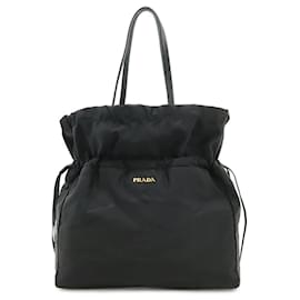 Borsa Tote in nylon Prada nera