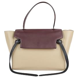 Céline Sac cabas et sac à bandoulière en cuir bicolore bordeaux