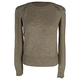 Isabel Marant Étoile Klee Cut Out Pullover aus cremefarbener Baumwolle