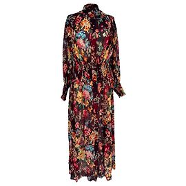 Zimmermann Maxikleid-Set mit floralem Print, langärmelig, aus mehrfarbiger Baumwolle