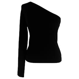 Michael Kors One Shoulder Pullover aus schwarzem Kaschmir