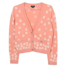 Chanel Daisy Cardigan Rosa Kaschmir Wolle