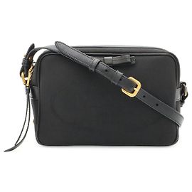 Borsa a tracolla in tela jacquard con logo Prada e pelle
