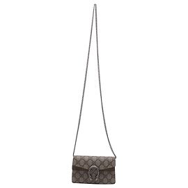 Mini bolso Gucci GG Supreme Dionysus en lona revestida beige
