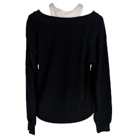 Alexander McQueen T V-Ausschnitt Pullover aus schwarzer Wolle - Alexander Mcqueen