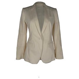 Einreihiger Blazer von Dolce & Gabbana aus weißer Baumwolle