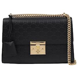 Bolso de hombro de piel Padlock Medium Negro - Gucci