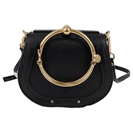 Piccola borsa tote e borsa a tracolla Nile in pelle nera - Chloé