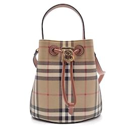 Mini borsa a sacchetto con coulisse TB - Burberry