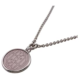 Collier Chaîne Medallion Quadrière HERMES Argent - Hermès