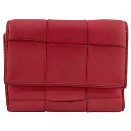 Portefeuille pliable à trois volets Maxi Intrecciato Cassette de Bottega Veneta