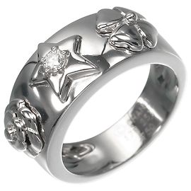 Anello a fascia Three Symbols in oro bianco 18K Chanel
