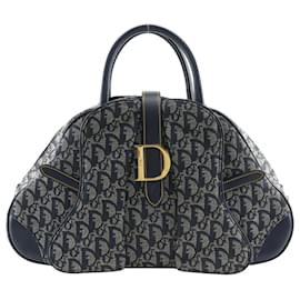 Sac Double Saddle Christian Dior en bleu marine