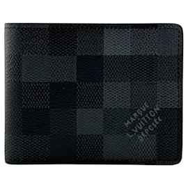 Louis Vuitton Black Damier Canvas Bi-fold Wallet