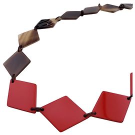 Hermès Collier long à chaîne en corne de buffle Hermes