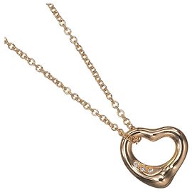 Tiffany & Co. Open Heart Halskette aus 18K Roségold mit Diamant