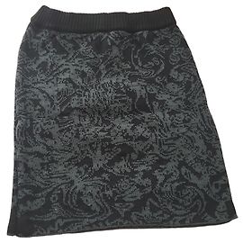 Autre Marque Falda Midi Estampada Serapis de Lana y Acrílico
