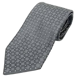Cravatta in seta grigia Louis Vuitton
