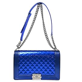 Chanel Boy Flap Trapuntato Vernice New Medium