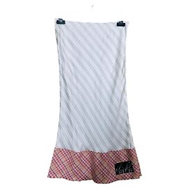 Autre Marque Rave Review Falda Midi a Rayas con Dobladillo de Cuadros