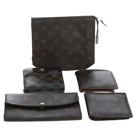 LOUIS VUITTON Monogram Damier Ebene Wallet 5 Set LV Auth am12047