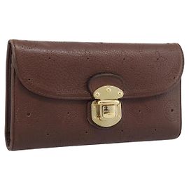 LOUIS VUITTON Mahina Portefeuille Amelia Wallet Leather M95996 LV Auth 193168V