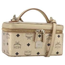 Borsa a Spalla MCM Vanity in Pelle Gold Auth ki6703A