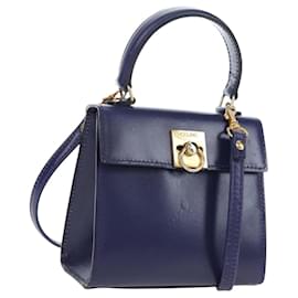 Céline Borsa CELINE in pelle 2way Viola Oro Auth 191842V