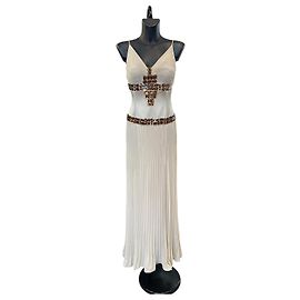 Vestido de seda bege Just Cavalli