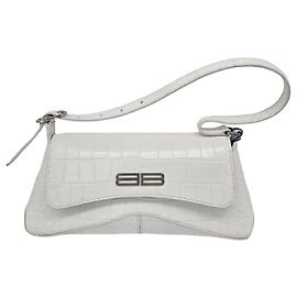 Balenciaga XX Flap Street Crocodile Embossed Leather Small