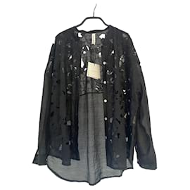 Autre Marque Camisa Tensione In de encaje floral negro