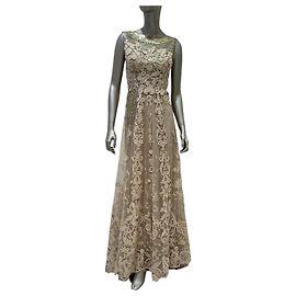 Valentino Seidenkleid mit Stickerei-Mesh-Details Sz.6 Gebraucht