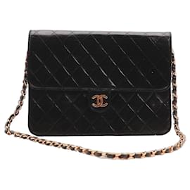 Borsa Flap in pelle trapuntata nera Chanel