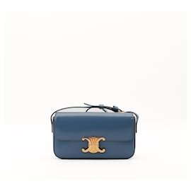 Borsa Triomphe Celine in pelle blu - Céline
